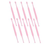 DECOMELODY Set de 10 Piezas Limpiador de Oídos de Plástico Rosa, Herramienta de Limpieza de Oídos Lavable para Humanos y Animales, Adecuado para Viaje y Salón