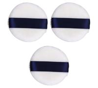 DECOMELODY Set de 3 Borlas para Maquillaje en Polvo Suelto Textura Esponjosa para Aplicación en Base y Polvos Faciales en Piel Delicada Color Aleatorio