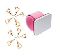 DECOMELODY Set de Herramientas para Separar y Seleccionar el Cabello 11 Piezas con Anillos de Uñas Rosa para Trenzar y Segmentar el Cabello en Fiestas y Cosplay