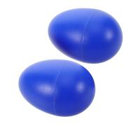 DECOMELODY Sonajeros de Huevos de Plástico para Niños 2 Unidades, Agitadores Musicales Educativos Color Azul para Estimulación Auditiva y Motricidad Fina Aula y Juegos Infantiles
