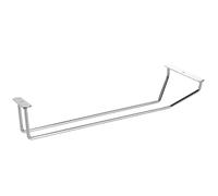 DECOMELODY Soporte Colgante para Copas de Vino 2 Unidades Estante de Acero Inoxidable Plateado de 35 CM Portavasos para Bar y Hogar Organizador Práctico y Resistente