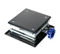 DECOMELODY Soporte Elevador de Laboratorio Manual de Acero Inoxidable, Plataforma Elevable de 180x180 Mm para Mesa Elevadora de Experimentos y Soporte Científico Industrial