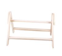 DECOMELODY Soporte para Loro y Aves De Corral Percha De Madera Natural para Pájaros Rejilla Estación De Ejercicio Accesorio para Jaula De Aves