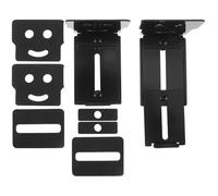 DECOMELODY Soportes de Pared Ajustables para Barra de Sonido, 2 Piezas, Soporte Metálico Estable Negro, Compatible Altavoces de 8x5x6 Cm, Montaje para Audio en Casa y Hotel