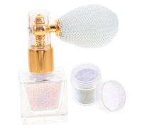 DECOMELODY Spray De Purpurina Corporal y Facial 2 Piezas Portátil Compacto, Brillo Para Cabello y Piel, Spray Iluminador Polvo Para Maquillaje y Festivales, Uso Rostro y Cuerpo