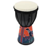 DECOMELODY Tambor de Mano Africano Djembe Ligero con Piel de Cabra Diseño Jirafa para Educación Musical Actividades y Fiestas