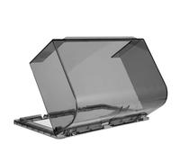 DECOMELODY Tapa de Enchufe Autoadhesiva para Interior y Exterior, Doble Ranura Elevadas, Caja Protectora Negra para Tomacorriente Resistente al Agua y Uso en Baño