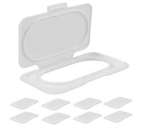 DECOMELODY Tapa para Toallitas Húmedas para Bebés 30 Piezas, Plástico Resistente, Diseño Abatible Antideslizante, Compatible Múltiples Marcas, Funda Protectora para Pañales y Cambio de Ñiño