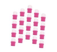 DECOMELODY Tapones de Silicona para Remover Esmalte de Uñas, Cómodos y Prácticos, 20 Piezas en Color Rosa para Uso Personal y Salones Profesionales