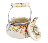 DECOMELODY Tetera de Esmalte Resistente Altas Temperaturas con Tapa Hervidor de Agua para Cocina y Restaurante Fácil de Limpiar y Almacenar