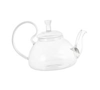 DECOMELODY Tetera de Vidrio Resistente al Calor Tetera Manual para Té Suelto y Flores Infusor Práctico para Reuniones y del Té