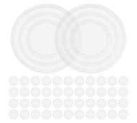 DECOMELODY Transparentes Antideslizantes para Muebles, 100 Unidades de 24 Mm de Diámetro, Almohadillas de Silicona para Gabinetes y Mesas de Vidrio, Topes Reutilizables para Proteger