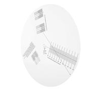 DECOMELODY Transportador Ajustable para Calibración de Pastilla de Tocadiscos, Regla de Acrílico Antideslizante Doble Cara, Herramienta Práctica para Ajuste de Captación en Reproductores