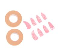 DECOMELODY Uñas para Guzheng Grandes Color Perla, 8 Unidades Gruesas Reutilizables 2 Cintas Adhesivas, Funda para Tocar Guzheng, Accesorios para Instrumento Musical