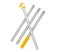 DECOMELODY Varilla Extensible para Apertura de Ventanas Telescópica 1,52 M, Palanca Ajustable de Alto Alcance Gancho en C Amarillo, para Tragaluces, Dormitorios, Cocinas y Uso