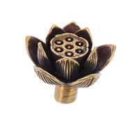 DECOMELODY Vintage Lotus Flower Brass Cabinet Knobs Retro Style Floral Drawer Pulls Durable Fit For Kitchen Wardrobe And Dresser