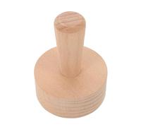DECOMELODY Wooden Egg Tart Press Tool With Removable Bottom Non Stick Round Pastry Tamper For Even Crust Thickness For Baking French Tarts At Home And Professional Use