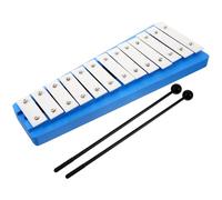 DECOMELODY Xilófono de Percusión Infantil de 13 Notas con Láminas de Aluminio Blancas y Mazos para Principiantes, Instrumento Musical Educativo Uso Escolar