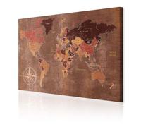 decomonkey Cuadro Lienzo mapa del mundo 120x80 cm 1 pieza Impresión Decoración Cuadro De Pared Material Tejido no Tejido Gráfica fotográfico Salón mapa continente