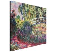 decomonkey Cuadro Lienzo Puente japonés 40x40 cm 1 pieza cuadrada Impresión Decoración Cuadro De Pared Material Tejido no Tejido Gráfica fotográfico