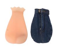 Decompression Hot Water Bag Funny Innovative Soft Flexible Hot and Cold Compress for Home Office Stress Relief Silicone Material 8.27x4.72in (Albaricoque)