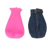 Decompression Hot Water Bag Funny Innovative Soft Flexible Hot and Cold Compress for Home Office Stress Relief Silicone Material 8.27x4.72in (Rosa roja)