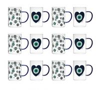 Deconation - Juego de 12 tazas de cristal Luxor de 30 iseño de la suerte