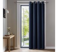 Deconovo Cortina Opaca Térmica para Dormitorio y Salón, 1 Pieza | 132x214 cm, Azul Marino, con Ojales, Aislante de Frío y Calor, Reducción de Luz y Mayor Privacidad