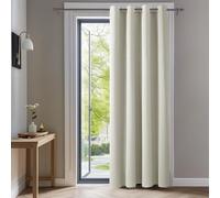 Deconovo Cortina Opaca Térmica para Dormitorio y Salón, 1 Pieza | 140x240 cm, Beige Claro, con Ojales, Aislante de Frío y Calor, Reducción de Luz y Mayor Privacidad