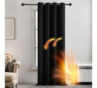 Deconovo Cortina Opaca Térmica para Dormitorio y Salón, 1 Pieza | 140x240 cm, Negro, con Ojales, Aislante de Frío y Calor, Reducción de Luz y Mayor Privacidad