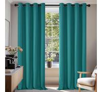 Deconovo Cortinas Opacas 2 Piezas para Dormitorio Salón Modernas, Aislantes Térmicas y Reducción de Ruido, EcolóGicas Certificadas,140 x 210 cm - Azul Turquesa