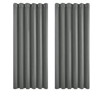 Deconovo Cortinas Opacas para Interiores, 2 Unidades, 274 cm de Alto, Cortinas térmicas aislantes con Ojales para salón Moderno, 229 x 274 cm (Ancho x Alto), Gris Claro