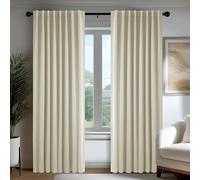 Deconovo Cortinas Opacas Térmicas Aislantes del Frío y del Calor para Ventanas, Cortinas para Salón y Dormitorio, 3 Modos de Montaje, 140 x 290 cm, Beige Claro, 2 Paneles