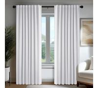Deconovo Cortinas Opacas Térmicas Aislantes del Frío y del Calor para Ventanas, Cortinas para Salón y Dormitorio, 3 Modos de Montaje, 140 x 260 cm, Gris Perla, 2 Paneles