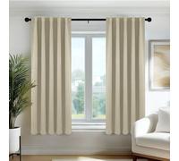 Deconovo Cortinas Opacas Térmicas Aislantes del Frío y del Calor para Ventanas, Cortinas para Salón y Dormitorio, 3 Modos de Montaje, 70 x 150 cm, Beige Claro, 2 Paneles