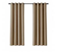 Deconovo Cortinas Opacas Térmicas para Dormitorio y Salón, 2 Piezas | 140x175 cm, Caqui, con Ojales, Aislantes de Frío y Calor, Reducción de Luz y Mayor Privacidad