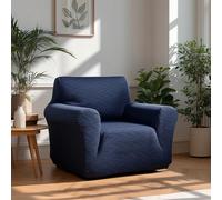 Deconovo Cubresofá Elástico Antigarra - Funda Moderna Antimanchas, Protector Lavable para Sofá de Sala, 84×90×91 CM, Marina de Guerra, 1 Piezas