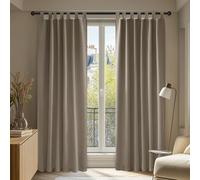 Deconovo - Juego de 2 Cortinas Opacas aislantes térmicos, antifríos, con Patas de Cocina, decoración Moderna, 140 x 260 cm, Color marrón