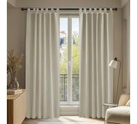 Deconovo - Juego de 2 Cortinas Opacas con Patas para Puertas aislantes térmicas, antifrío, 140 x 290 cm, Color Beige