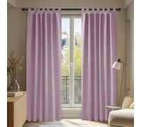 Deconovo - Juego de 2 Cortinas térmicas antifrías con Patas para salón, diseño de 140 x 290 cm, Color Rosa