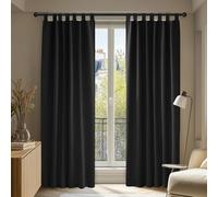 Deconovo - Juego de 2 Cortinas térmicas antifrías, Cortinas para Dormitorio, Adulto, salón, balcón, Interior Decorativo, 140 x 260 cm, Halloween, Color Negro