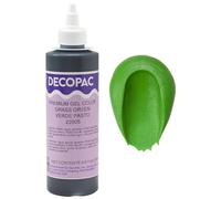 DecoPac Premium Gel Alimentos Colorante | Grass Green Alimentos Colorante para Hornear | 8 oz | Crema de Mantequilla de color, Fondant, Frosting y Piping Gel, Seguro para los alimentos, Gel altamente