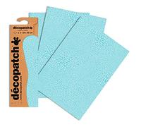 Décopatch 701 - Papel decorativo (395 x 298 mm, 3 unidades), color azul claro
