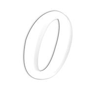 Décopatch AC340Opack - Un lot de 3 supports en papier blanc mâché 1,5x7,7x12 cm, Petit chiffre 0