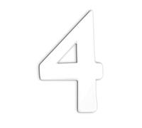 Décopatch AC344Opack - Un lot de 3 supports en papier blanc mâché 1,5x7,5x12 cm, Petit chiffre 4