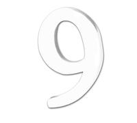 Décopatch AC349Opack - Un lot de 3 supports en papier blanc mâché 1,5x7,7x12 cm, Petit chiffre 9