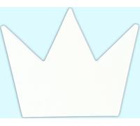 Décopatch AC449O - Un support en papier blanc mâché 2,5x20,5x17 cm, Symbole Couronne