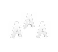 Décopatch AC700Cpack - Un Lot de 3 supports en papier blanc mâché 3x16x20,5 cm, Lettre A