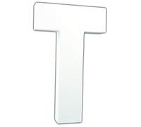 Décopatch AC719Cpack - Un Lot de 3 supports en papier blanc mâché 3x12,5x20,5 cm, Lettre T