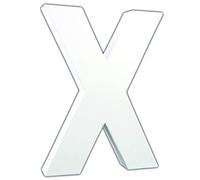Décopatch AC723Cpack - Un Lot de 3 supports en papier blanc mâché 3x16,5x20,5 cm, Lettre X